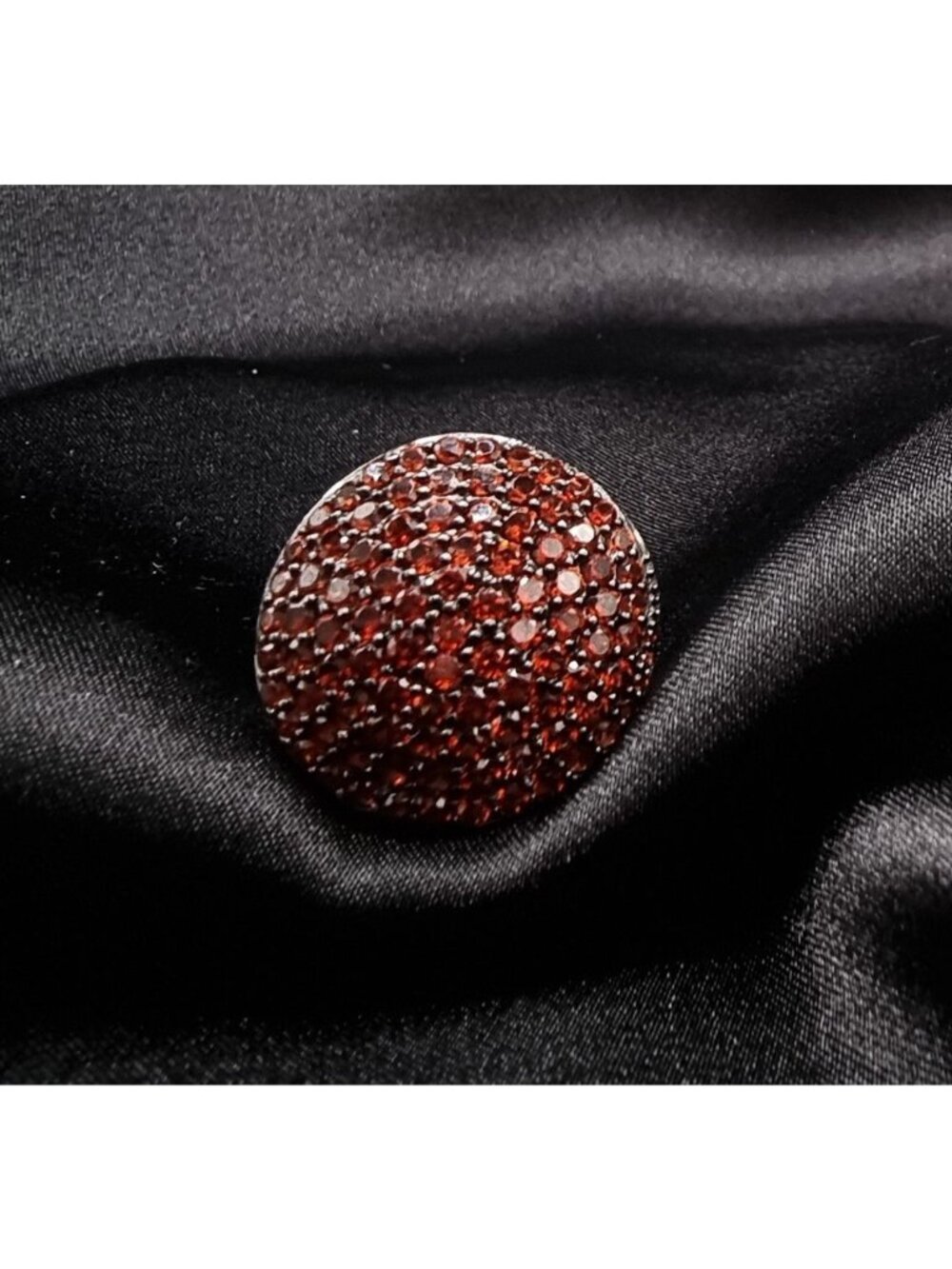 Rare Garnet 925 Sterling Silver Statement Ring